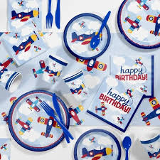 Airplane themed birthday party decorations. Toy Airplane Birthday Party Supplies Collection Target