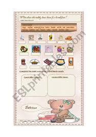 Countable and uncountable nouns english grammar lesson. Teddy Bear S Breakfast Countable Uncountable Nouns Esl Worksheet By Pattette