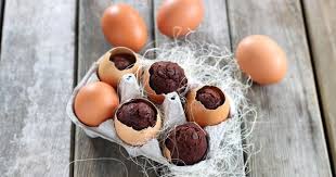 Muffins Au Chocolat En Coquille D Oeuf Recette En 2020 Muffin Chocolat Coquille D Oeuf Et Recettes De Paques