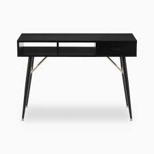 9 practical coffee table alternatives. Holbrook Desk Table With Drawer Black Wood Gold Chrome Cult Furniture