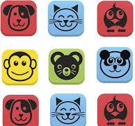 Flipside Student Animal Whiteboard Set Magnetic Eraser, Assorted 12 per