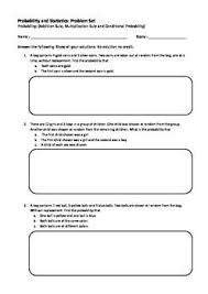 With the concept of probability taking the center position in statistics, learning about. Grab This Worksheet It Explores The Beauty Application Of Probability Must Have For Probability Worksheets Conditional Probability Probability Word Problems