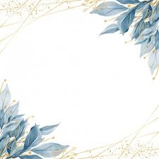 Elegant Blue Leaves Border With And Decoration Wedding Invitation Flowers Png Transparent Clipart Image And Psd File For Free Download In 2020 Flower Background Wallpaper Watercolour Texture Background Blue Leaves