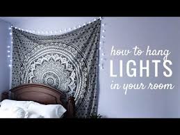 How To Hang String Lights In Your Room Easy Youtube