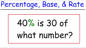 Check spelling or type a new query. Percentage Base And Rate Problems Youtube
