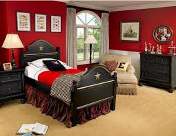 Red And Black Boys Room I Could Manage This Now To See If I Can Convince Liam To Just Go With Black Traditional Kids Bedroom Bedroom Red Red Black Bedrooms