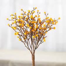 #splendiddocumentary what is the name of the yellow flowers? Mustard Yellow Artificial Berry Stem New Items Factory Direct Craft