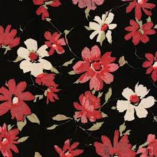 Black And White Floral Cotton Fabric Pink And Black Floral Cotton Fabric Vintage Black Floral Etsy Beautiful Vintage Fabrics Calico Fabric Floral Fabric