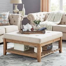 Weston home rectangle 2 shelf coffee table. Homevance Contemporary Tufted Upholstered Coffee Table