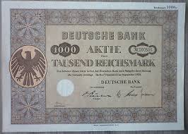 Die frage ist, ob das so bleibt. Aktie Deutsche Bank 1000rm 1952 Art 3233 Ebay