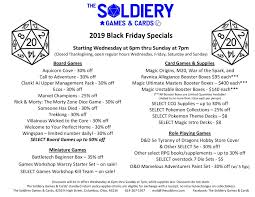 Pokemon cards black friday deals. It S Almost Black Friday The Soldiery Games Cards Facebook