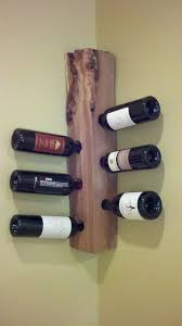 The only thing that matter is the kind of wood. Unusual Wall Mounted Corner Wine Rack Storage With Sanded Tree Trunk Material And Rectangular Block Shap Estante Para Vinhos Porta Vinho Suportes Para Garrafas
