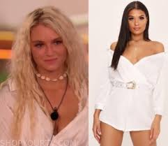 A new summer of love starts tonight as caroline flack welcomes this year's line up of young singles to the love island villa. Love Island Season 5 Episode 13 Lucie S White Belted Playsuit Shop Your Tv