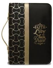 Maybe you would like to learn more about one of these? Faith Bible Cover Black And Gold Medium Christianbook Com