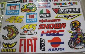 Motorcycle Sponsor Stickers Lot Of 52 Stickers Hrc 46 Rcv Repsol Free Shipping