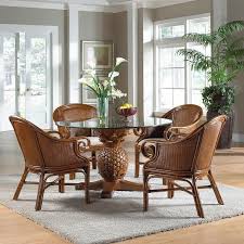 Ocean Reef Tropical Dining Set With Rattan And Wicker Weave Florida Carolina Furniture Outlet Wicker Dining Set Indoor Wicker Furniture Wicker Dining Chairs