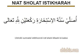 Niat sholat 5 waktu sendiri. Niat Tata Cara Sholat Istikharah Sendiri Munfarid Abiabiz