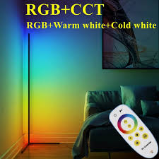 Led corner floor lamp with remote, rgb color changing floor lamp with minimalistic design, ambient bedroom lamp with remote. 1 6m New Rgbww Remote Led Corner Floor Lamps Rgb Warm Cold White Standing Lamp Angle Light Floor Lamp For Living Room Drop Ship Floor Lamps Aliexpress