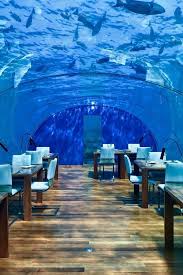 This All Glass Underwater Restaurant In The Maldives Is Like Dinner At An Aquarium Underwater Restaurant Maldives Wonders Of The World