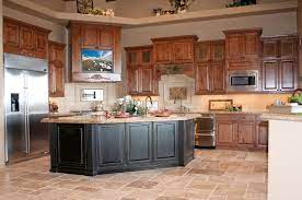 Two Color Cabinets Keep The Good Ones On Top Paint The Crappy Ones Below Cherry Cabinets Kitchen Custom Kitchen Cabinets Best Kitchen Colors