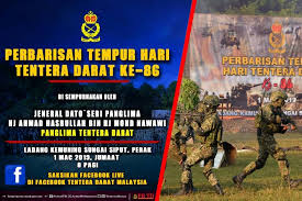 Tan sri dato' seri panglima h. Selamat Hari Tentera Darat Rejimen 501 Askar Wataniah Facebook