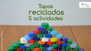 30 imágenes de distintas texturas para recortar y poder trabajar con los alumnos. Tapas Recicladas Y Cinco Actividades Youtube