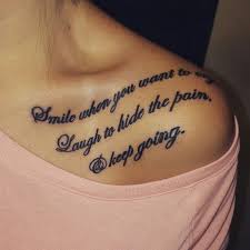 Sonrie Cuando Quieras Llorar Rie Para Esconder El Dolor Sigue Adelante Mi Super Lindo Shoulder Tattoos For Women Heartbroken Tattoos Verse Tattoos