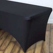 8 Ft Black Rectangular Stretch Spandex Tablecloth In 2020 Table Cloth Wedding Table Decorations Diy Rectangle Tablecloth