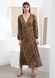 Leopard Print Wrap Dress Leopard Midi Dresses Other Stories Leopard Print Wrap Dress Wrap Dress Printed Wrap Dresses