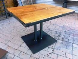 Table Pied Central Metal Bois Style Industriel Table Metal Pied De Table Metal Pied De Table Central