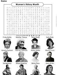 Remarkable women who shaped our world at amazon. Women S History Month Word Search Teaching Resources