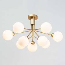 Enjoy quality products, outstanding service, and free delivery on orders £70+. Gold Ceiling Light With 9 White Milky Glass Audrey