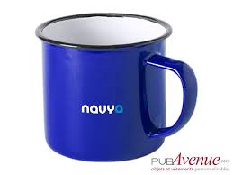 Tasse Vintage Mug Retro En Metal Emaille Publicitaire Personnalise Prendre Le Petit Dejeuner Tasse Publicitaire