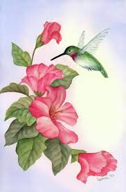 Hummingbird With Hibiscus By Leona Jones Hummingbird Painting Humming Bird Art Bird Art