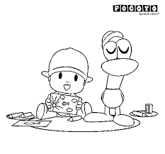 [ characters featured on bettercoloring.com are the property of their respective owners. Pocoyo And Pato Coloring Page Coloringcrew Com