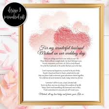 Bride To Groom Gifts Wedding Day Poem Husband Wedding Gifts To My Husband Groom Gift Wedding Day Wedding Gifts