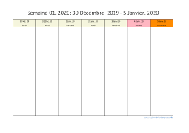Vous devez vous connecter pour vous inscrire/désinscrire aux activités. Calendrier 2020 Semaine Planning Hebdomadaire Semainier