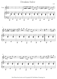 What Shall We Do With A Drunken Sailor Sheet Music For Violin Sheet Music Violin Lessons Violin Sheet Music