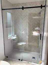 Barn door glass shower door. Barn Doors Vs Swinging Doors Image Glassworks