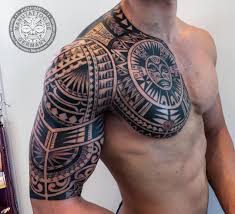 Check out our polynesian tattoo selection for the very best in unique or custom, handmade pieces from our tattooing shops. Polynesian Chest And Arm Sleeve Polynesiantattooarm Marquesantattoos Mayan Tattoos Maori Tattoo Tribal Chest Tattoos