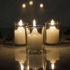 Find glass cups, hurricanes and even hanging lanterns to accent your favorite candles. Clear Glass Votive Candle Holders Tea Light Holders Tableclothsfactory