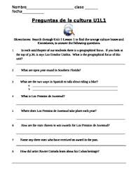 Avancemos 1 Culture Questions This Or That Questions Spanish Curriculum Student Work