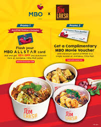 With the latest addition of the brand new mbo central square, sungai petani, mbo cinemas has a total of 26 cinemas and 191 digitalised projectors serving you nationwide. Mbo Cinemas On Twitter Laksa Fans Here A Some Great Deals For You Promo 1 Flash Your Mbo Allstar Card And Enjoy 10 Off With Any Purchase At Jom Laksa Citta