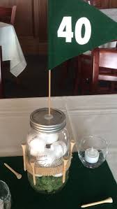 Birthday Outing Ideas For Adults Nj Golf Theme Centerpieces For 40th Birthday Party Tees Flag And Balls On Turf By Olives Events Princeton Nj With Images Golf Theme Party Golf Birthday Party Golf Party