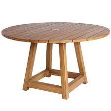 Jacob Rustic Lodge Brown Teak Outdoor Dining Table 47 Inches Round Outdoor Dining Table Round Outdoor Table Outdoor Dining Table