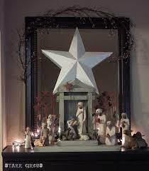 Love The Idea Of The Big Star Above The Nativity Willow Tree Nativity Willow Tree Nativity Set Nativity Set
