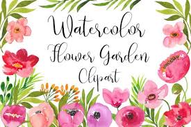 Download garden flowers images and photos. Flower Garden Watercolor Clip Art Graphic By Pinkpearly Creative Fabrica Illustration Blume Blumen Gemalde Clipart