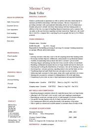 bank teller resume example, cv