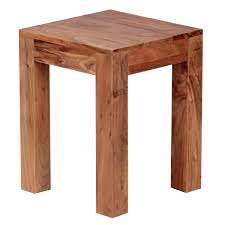 Rolltisch mintgrün mit 2 holz böden 65x50x35cm metallgestell eckig beistelltisch. Weran Beistelltisch Mumbai Massiv Holz Akazie 35 X 35 Cm Wohnzimmer Tisch Design Dunkel Braun Landhaus