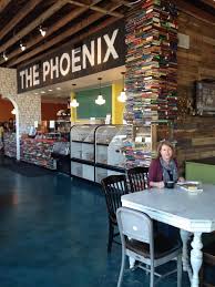 The Phoenix Coffee Shop In Tulsa Ok Great Coffee Great Food And A Great Architectural Use Of Books Phoenix Coffee Shops Oklahoma Travel Great Coffee